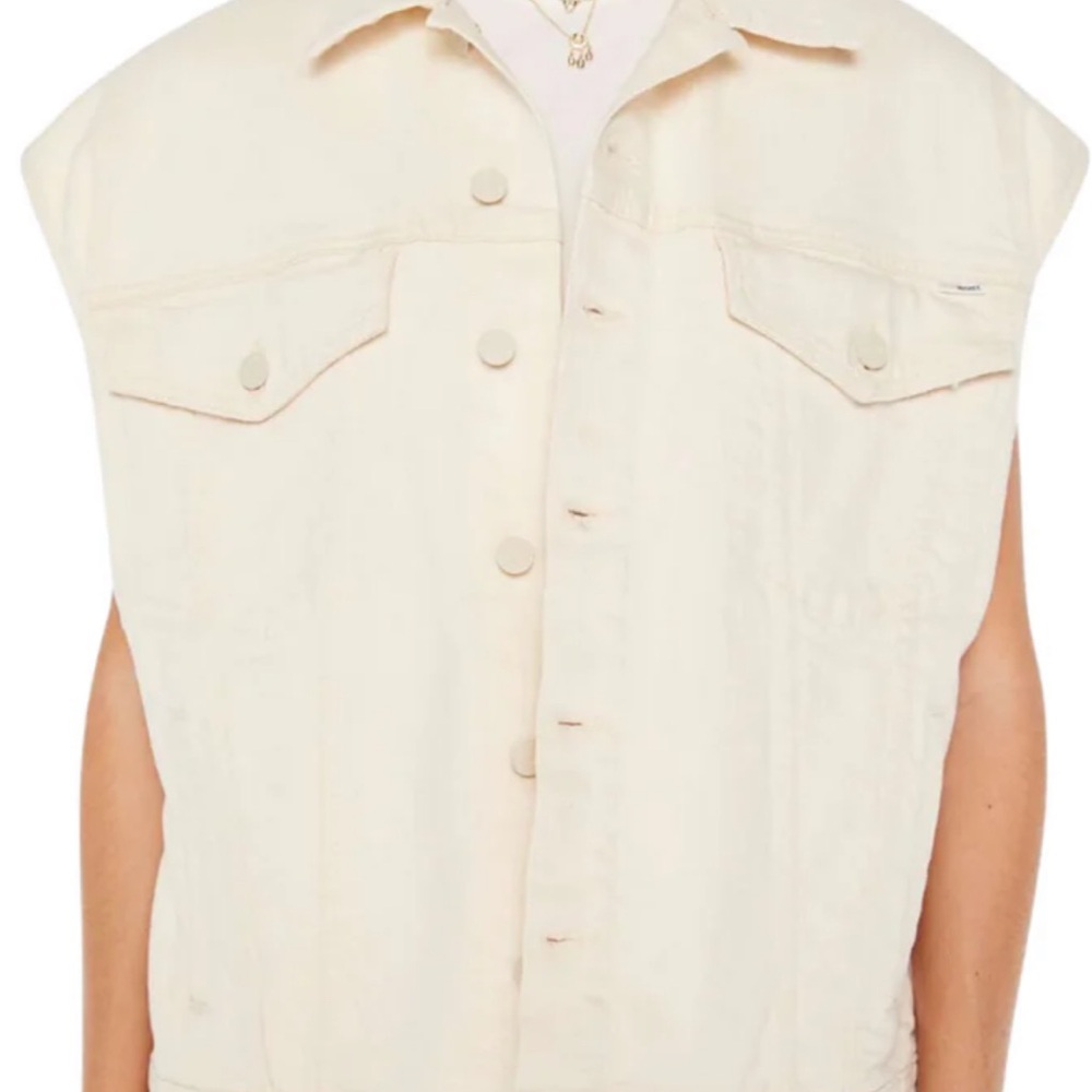 MOTHER Cream Vest Classic Denim Style